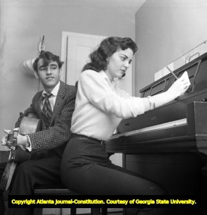 Pop duo Ric Cartey and Carole Joyner, 1957