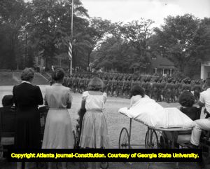Warm Springs residents mourn the death of President Franklin D. Roosevelt, 1945