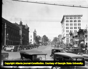 College Avenue in downtown Athens, 1934