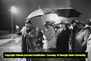 Rev. William Borders during a civil rights demonstration, 1960