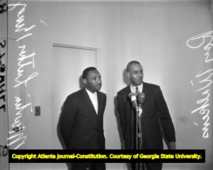 Martin Luther King Jr. with Rev. Roy Wilkins, 1968
