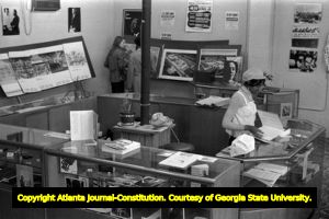 Interior of a building in the Auburn Avenue King Center complex, 1974