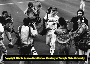 Bob Horner, former Atlanta Brave, playing with the Yakult Swallows, 1987