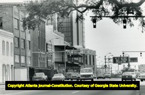 Government Street, looking east towards Bankhead Tunnel, Mobile, Alabama, January 7, 1988.