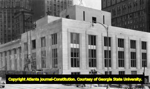 Expansion and renovation of the Carnegie Library in downtown Atlanta, circa 1950s