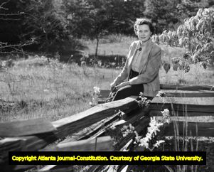 Southern author and poet Marel Brown at her home, 1952