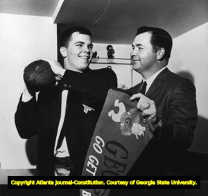 University of Georgia football player Billy Payne with Porter Payne, circa 1965