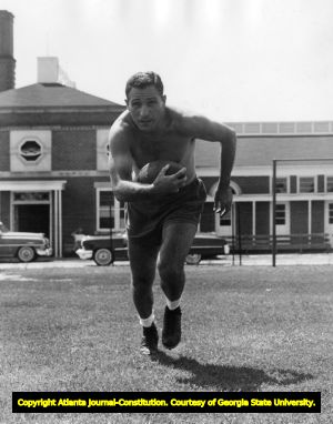 Georgia Bulldog Charley Trippi training, 1940s?
