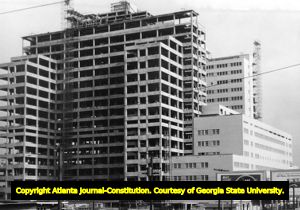 Grady Memorial Hospital during construction, 1956