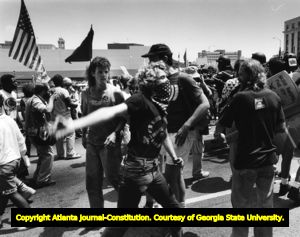 Justice for Janitors demonstrators at the Democratic National Convention, 1988