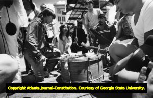 Native Americans protest at the Democratic National Convention, 1988