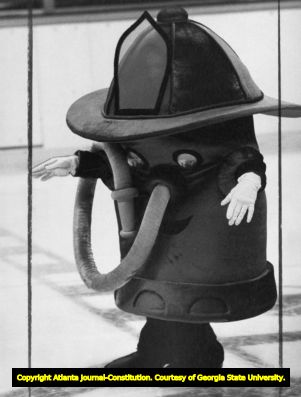 Atlanta Flames' mascot Scorchy, 1975