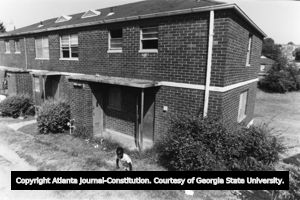 Many vacancies in Atlanta Housing Authority's buildings, Atlanta, Georgia, June 14, 1988.