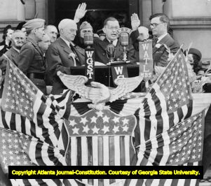 Governor Eugene Talmadge being sworn in to his third term in office, 1941