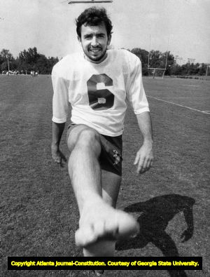 Atlanta Falcons' punter John James, 1980
