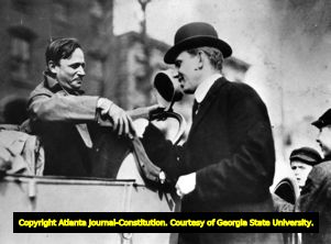 Atlanta Journal editor John Cohen with Mayor Wittpenn during the start of the good roads tour, 1910