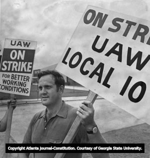 United Auto Workers strike at General Motors Doraville plant, Doraville, Georgia, September 1970.