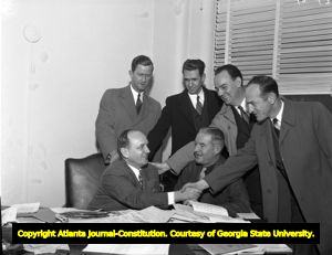 Gov. Arnall with his team during the Three Governors Controversy, 1947