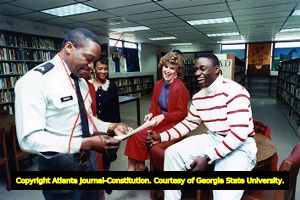 Lincoln County High School's Garrison Hearst signing with the UGA, 1990