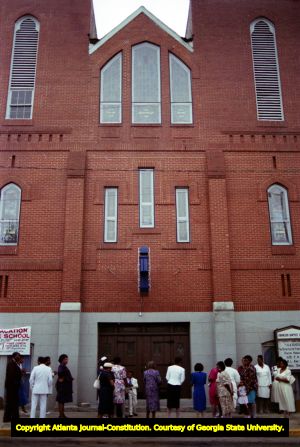 Ebenezer Baptist Church after Sunday service, 1992