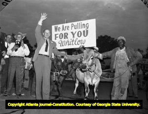 Professional baseball pitcher Whitlow Wyatt being celebrated in Cedartown, 1941