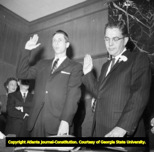 Governor Ernest Vandiver being sworn in, 1958