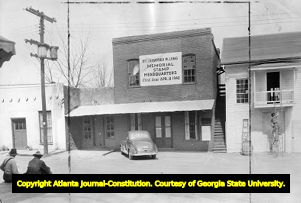 Crawford W. Long commemorative stamp celebration, Memorial Stamp Headquarters in Jefferson, 1940