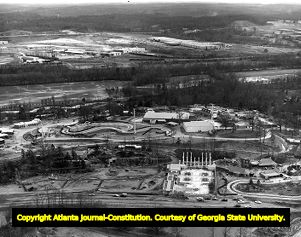 Six Flags Over Georgia under construction, 1967
