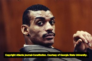 Defendant Emmanuel Hammond on trial for the murder of Julie Love, 1990