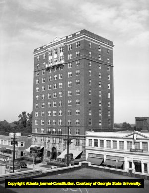 The Cox-Carlton Hotel on Peachtree St., 1950