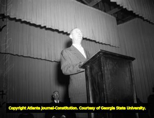Senator Richard B. Russell giving a speech, 1940s