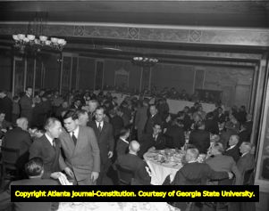 Herman Talmadge and supporters attending a banquet, 1947