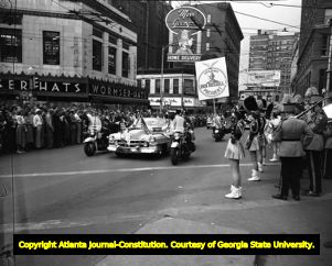 Presidential candidate Richard B. Russell parades through downtown Atlanta, 1952