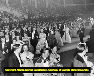 Costumed guests at the "Gone with the Wind" ball, 1939