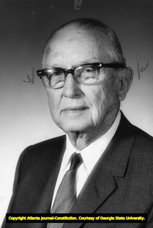 Portrait of Matt L. McWhorter with Stone Mountain, 1969