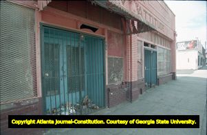 Businesses along the proposed Olympic redevelopment project in Summerhill, 1995