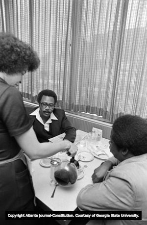 Interior of Paschal's Motor Hotel and Restaurant (831 West Hunter Street), Atlanta, Georgia, October 1, 1978.
