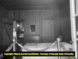 President's bed inside Roosevelt's Little White House in Warm Springs, 1948