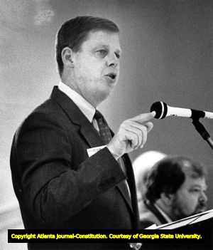 Republican Minority Leader of Georgia Johnny Isakson during an East Cobb brunch, 1987