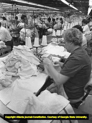 Textile workers at the William Carter Company, 1971