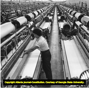 Interior of the West-Point Pepperell cloth plant, 1974