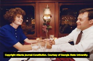 New Georgia Railroad passengers Meg Nealon and Greg McCullers, 1990