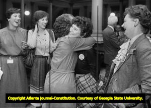 Anti-ERA couple, Atlanta, Georgia, January 21, 1982.