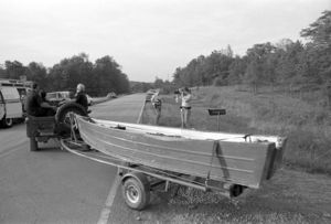 Crime scene in Rockdale County where the body of missing child Joseph Bell was discovered, 1981