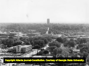 Aerial view of downtown Columbus, 1978