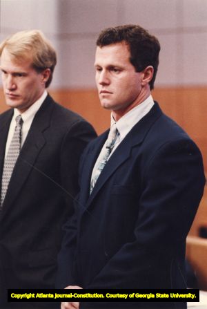 Officers Scott and Mark Whitwell testifying in court over a shooting incident involving Tupac Shakur, 1993
