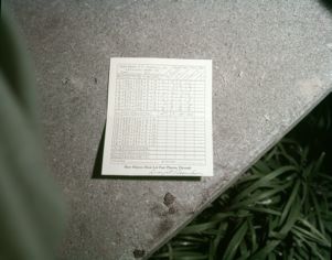 President Dwight D. Eisenhower's scorecard after a round of golf in Thomasville, 1956