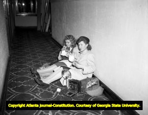 Kay Cain and Jane Noland of the Atlanta Constitution, circa 1943
