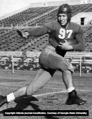 Georgia Tech football star Clint Castleberry, Atlanta, Georgia, 1942.