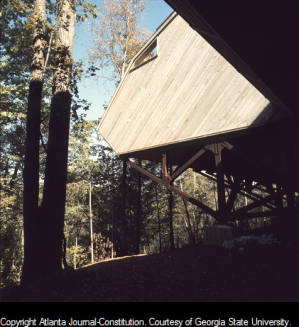 Exterior of the Simmons Company headquarters building, 1975